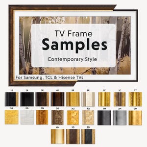 TV Frame Samples for Samsung & TCL TV&#39;s, Handmade Contemporary Style Wooden Tv Bezel, A Physical Tv Frame Molding Sample to review for color