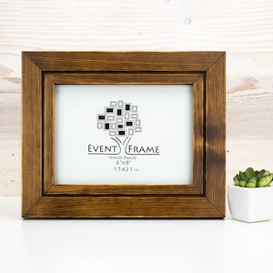 Handmade Rustic Picture Frame, Distressed Jacobean Brown Photo Frame from Pine Hardwood, Custom Size 8x12 12x18 18x24 16x24 24x36, A3 A2 A1