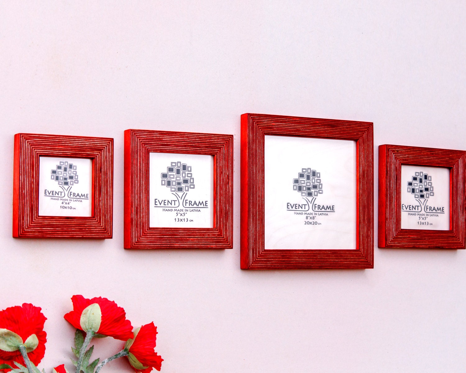 Square Picture Frame Set of 5 Frames Sizes 8x8 Etsy