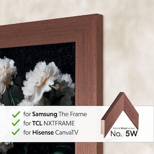 Handmade Wooden Samsung The Frame Wood Tv Frame Bezel for Hisense CanvasTV, Natural TCL NXTFrame Tv Bezel, Sizes 32 43 50 55 65 75 85 inch