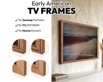 Cadres TV en chêne et pin de style américain ancien – Bois massif fait main – Compatibles avec les téléviseurs Samsung, TCL et Hisense