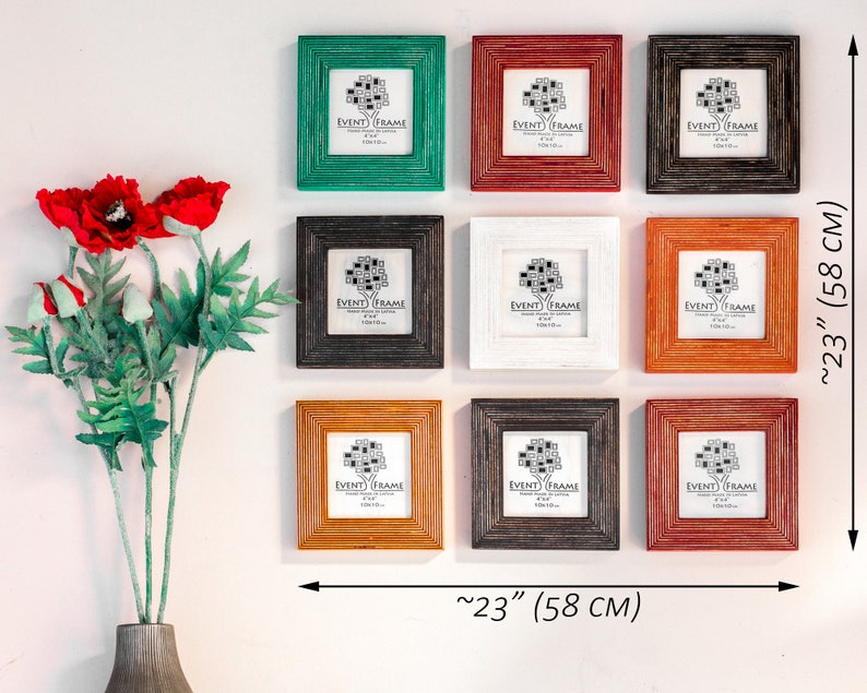 Instagram Picture Frame Set Square 4x4 Size Unique Rustic Image 0