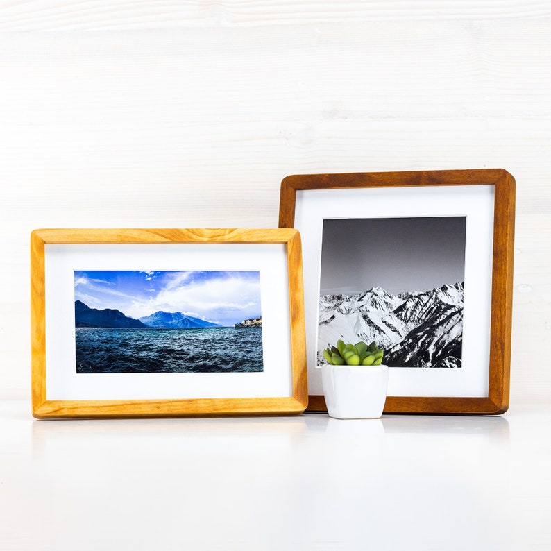 Thin Edge Round Corner Frames, Solid Birch Hardwood Custom Size Frame, Handmade Museum Quality, Color of Your Choice A1 A2 12x16 16x20 20x30 zdjęcie 2