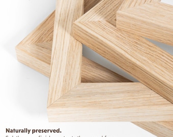 Handmade Solid Oak Picture Frame: Scandinavian Minimalist Style