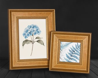 Gold Leaf Picture Frame: Vintage Style Gallery Wall Art, 4x6 to A4 Sizes