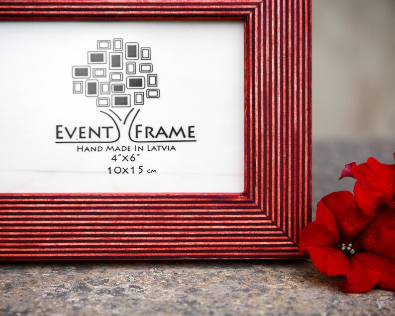 Red Picture Frame Wood Photo Frame Rustic Frame A5 A4 A3 4x4 Etsy