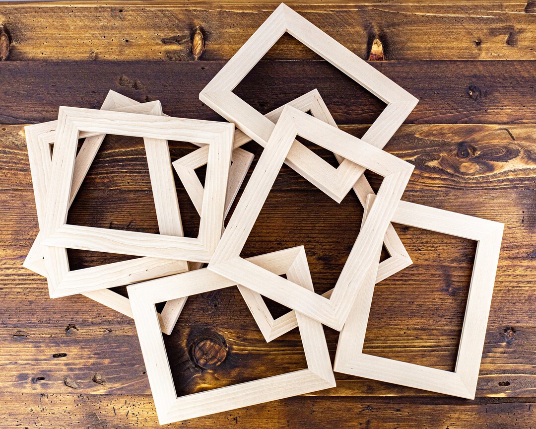 Unfinished Wooden Frames in Bulk Premium Frames From Solid Etsy