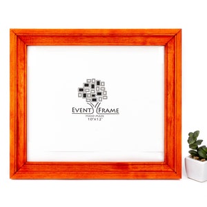 Orange Color Custom Size Birch Hardwood Photo Frame, Premium Quality Handmade Frame for Wall Art 5x7 10x12, 11x17, 18x24, 24x36, A1 A2 A3 A4