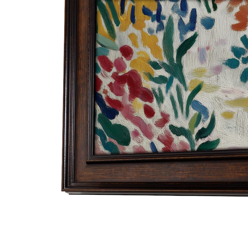 burlwood tv frame distressed brown tv frame corner, abstract botanical tv art for Samsung The Frame 16:9 art, brown tv frame bezel 65 inch tv frame size