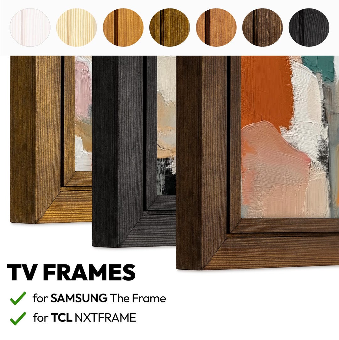 Timber Frame Tv Colorful Pine Wooden TV Frame for Samsung the Frame & TCL Nxtframe ...