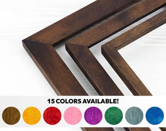 Colorful Birch Picture Frame: Custom Sizes, Museum Quality, Flat Profile, 3 Width Choices!