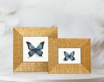 Handmade Textured Gold Photo Frame: Custom Sizes, Hollywood Regency Style