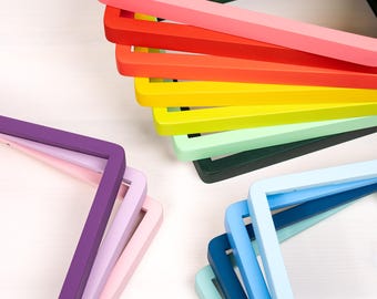 Thin Colored Picture Frames: Modern Minimalist Kids Room Decor, Custom Photo Size