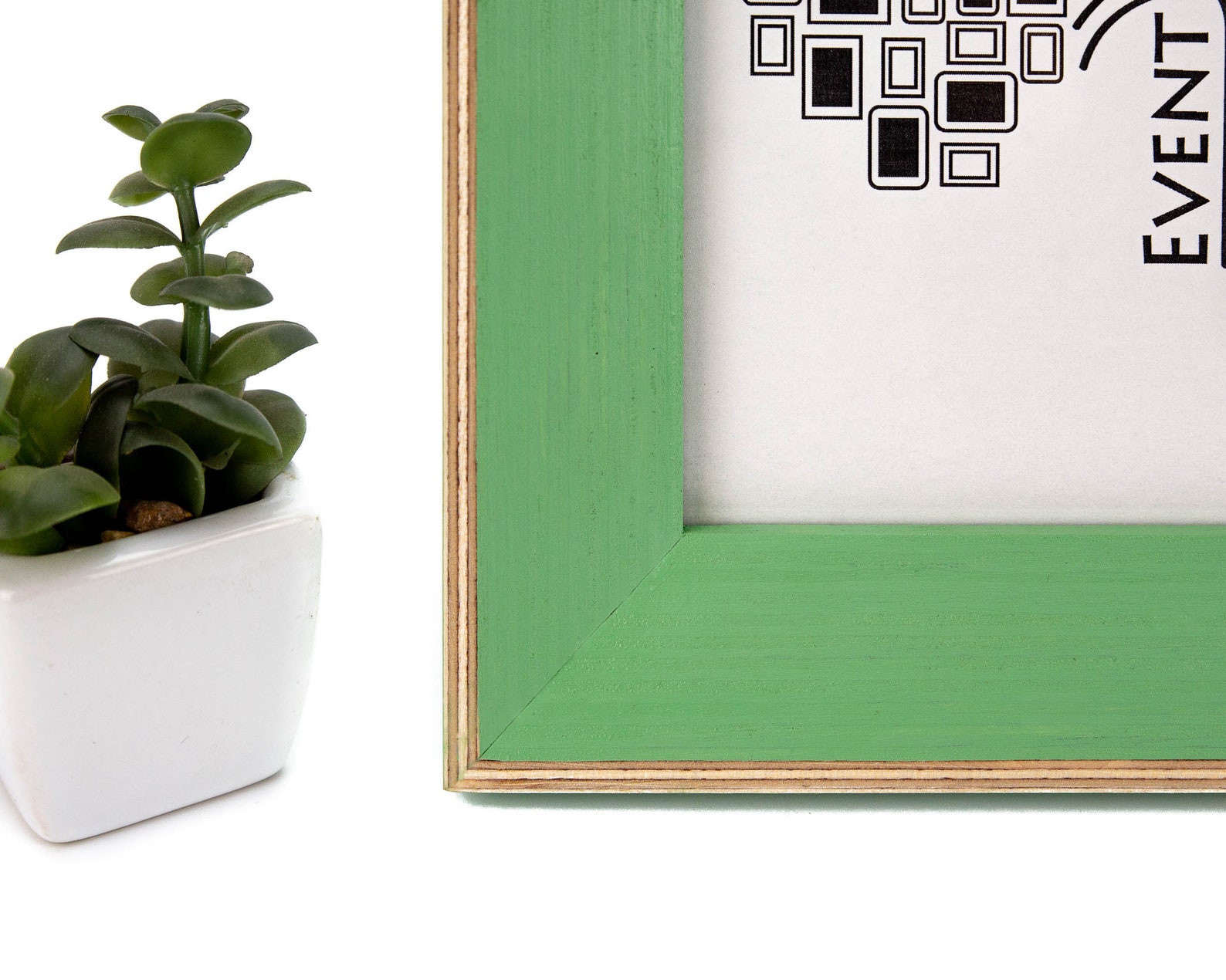 Green Photo Frame Wood Picture Frame Scandinavian Wall Art Etsy