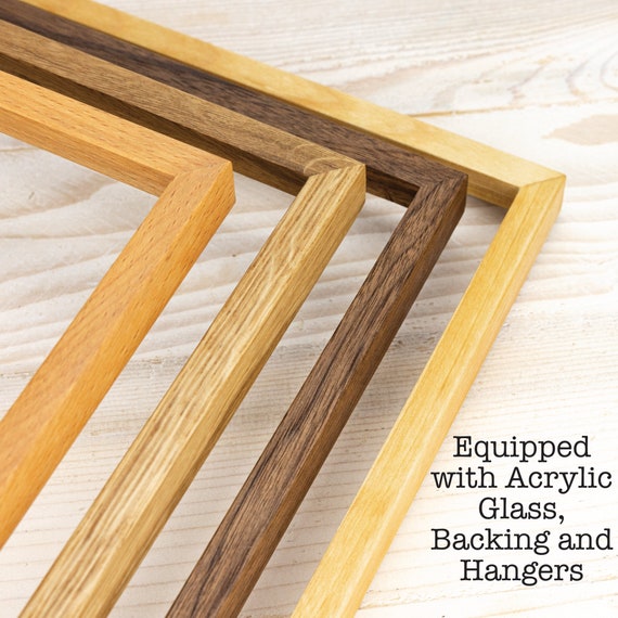Handmade Hardwood Picture Frame: Super Thin, Minimalist Style