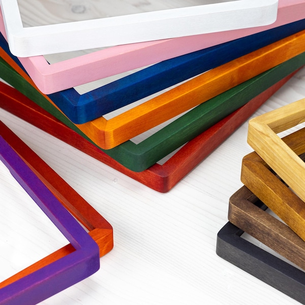 Thin Rounded Birch Picture Frame: Modern Minimalist Style, Available in 15 Colors