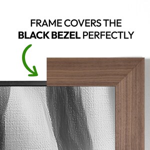 no black line tv frames, frame covers the black bezel, no pixel tv frame, frame tv frames wooden, frame tv full cover frame, brown tv frame