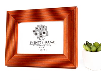 Orange Picture Frame: Gallery Quality, Handmade From Birch Wood, Halloween Deco