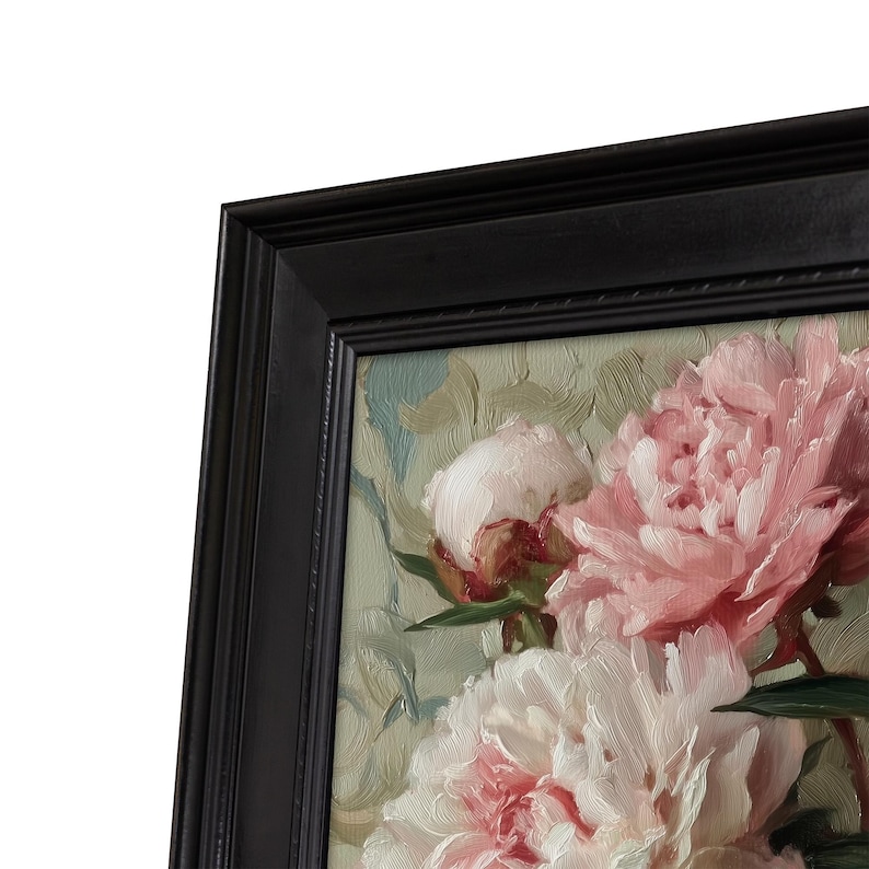 black tv frame wood contemporary bezel corner with vintage flower tv art