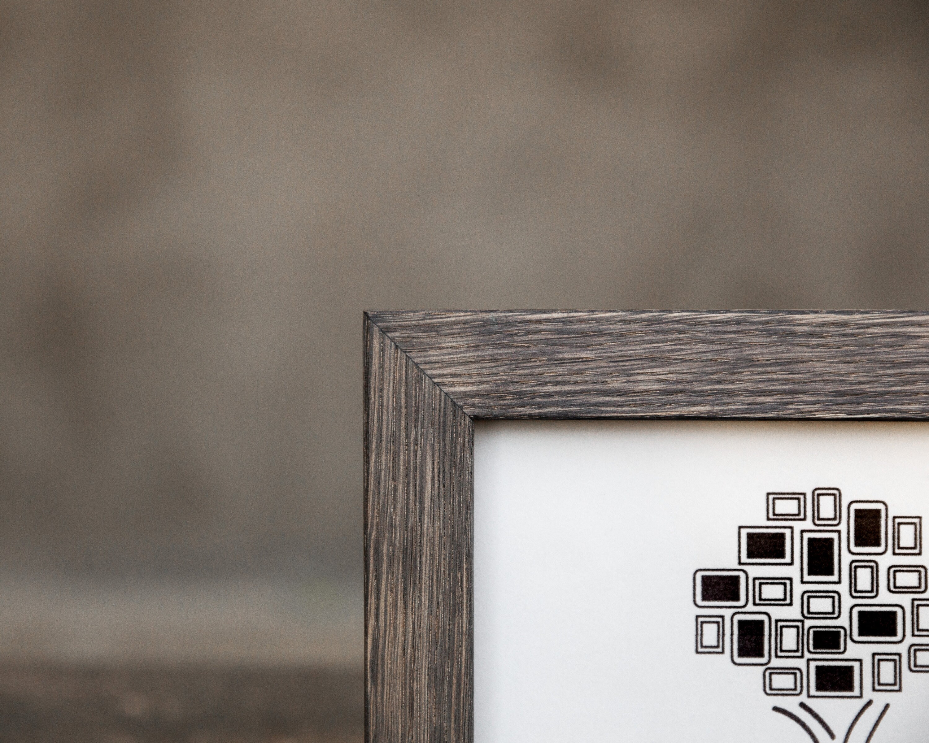Black Oak Wood Picture Frame Rustic Wooden Photo Frame Etsy