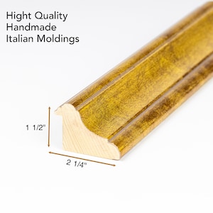 Hight Quality Italian Wooden Molding with Vintage Golden Coating