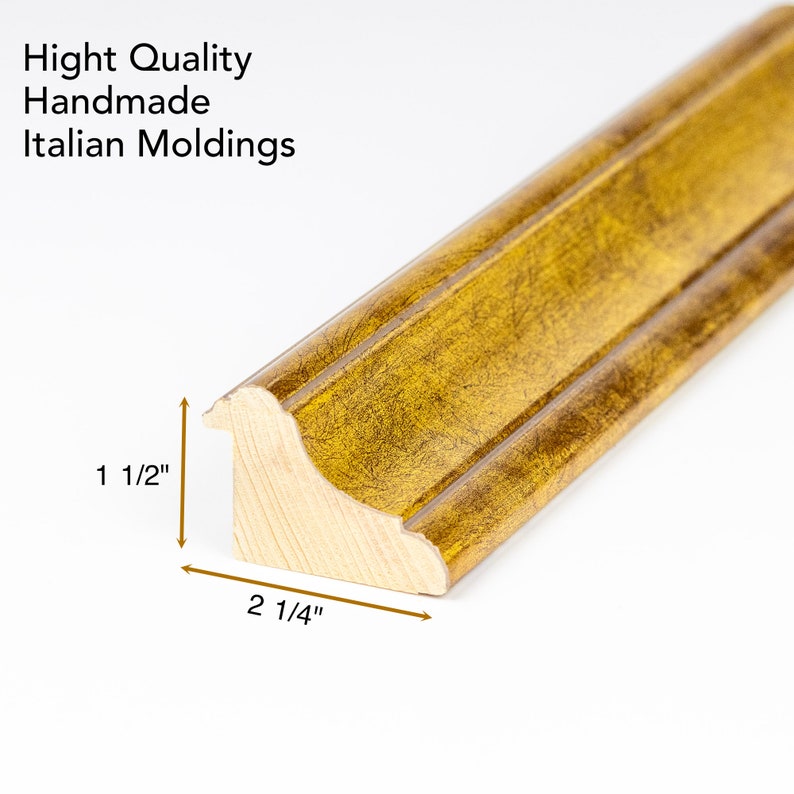 Hight Quality Italian Wooden Molding with Vintage Golden Coating