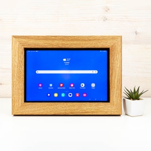 Natural Oak Tablet Frame For Samsung: Available with Table Stand and Hanger