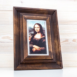 Walnut Brown Empire Style Frame for Gallery Wall Art, Museum Quality Wooden Picture Frame, Custom Size Frame A1 A2 18x24 22x28 24x36 30x40