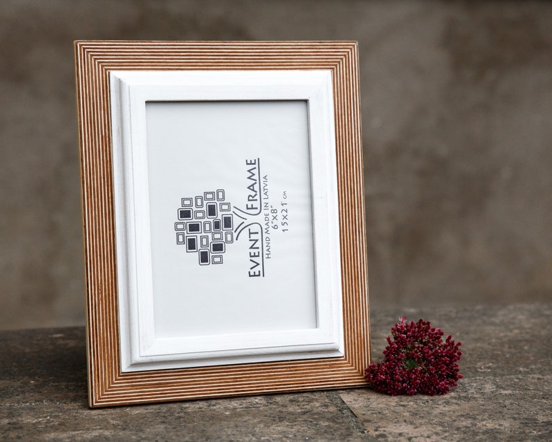 Natural White Picture Frame Wooden Photo Frame Rustic Etsy