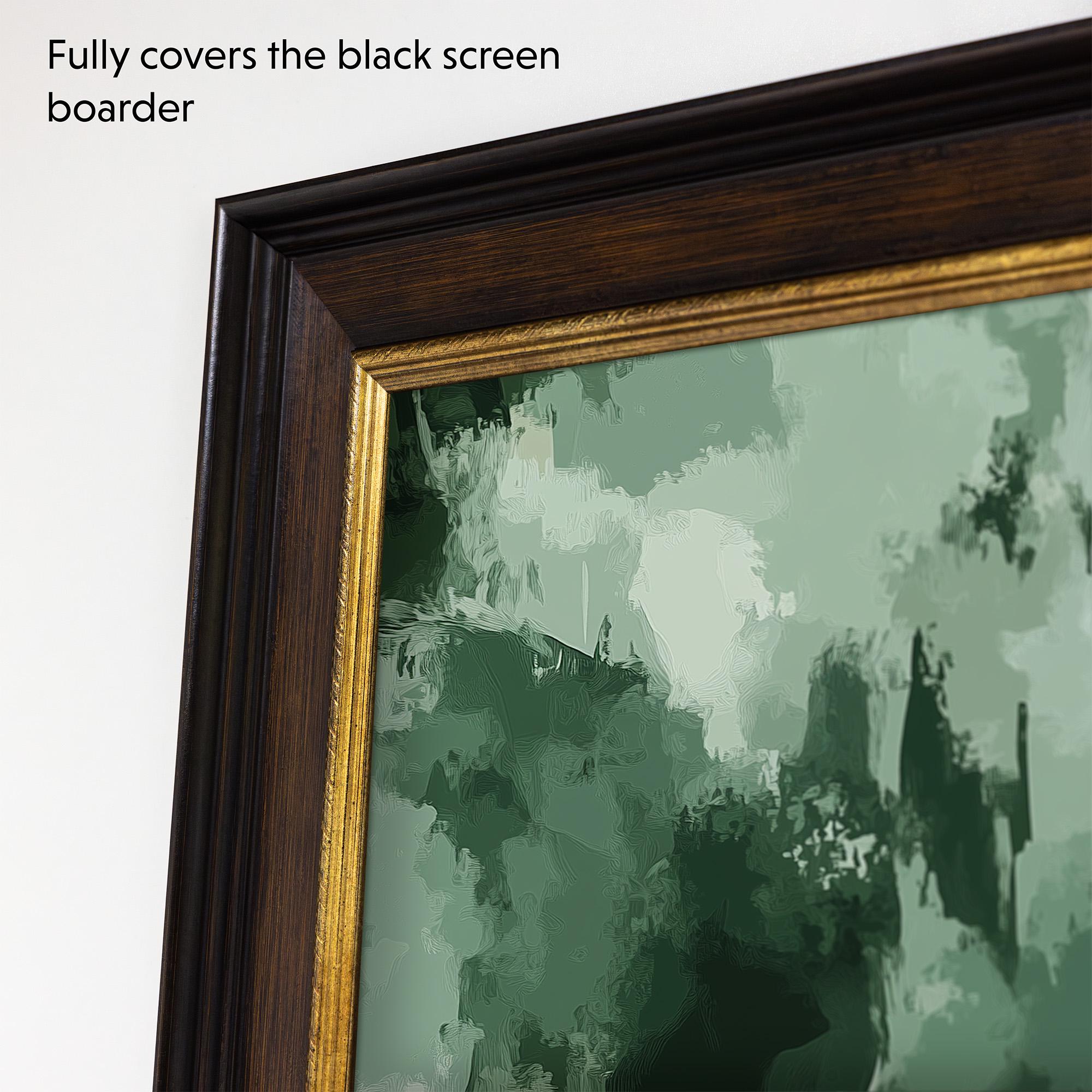 Dark Brown & Gold TV Frame for Samsung the Frame, TCL NXTVISION