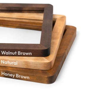 Rounded Corner Picture Frame: Handcrafted from Natural Birch Wood; Pick Your Size/Color!