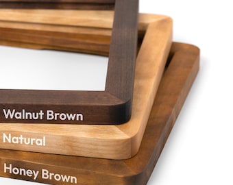 Rounded Corner Picture Frame: Handcrafted from Natural Birch Wood; Pick Your Size/Color!