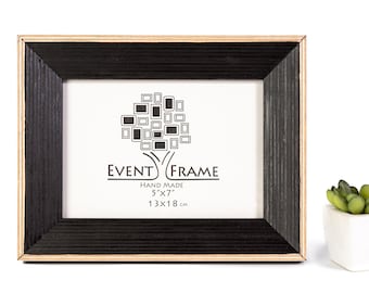 Black Birch Wood Photo Frame: Rustic Picture Frame, Handmade to Order