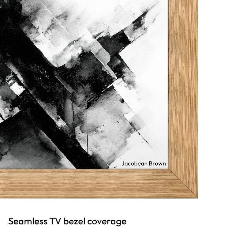 Jacobean wood frame tv for hisense 55 inch tv bezel Samsung The Frame frames in natural wood