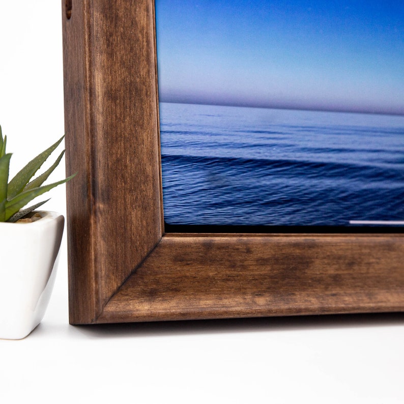 Handcrafted Birch Wood iPad Frame: Wall Mount or Desk Stand, Colorful ...