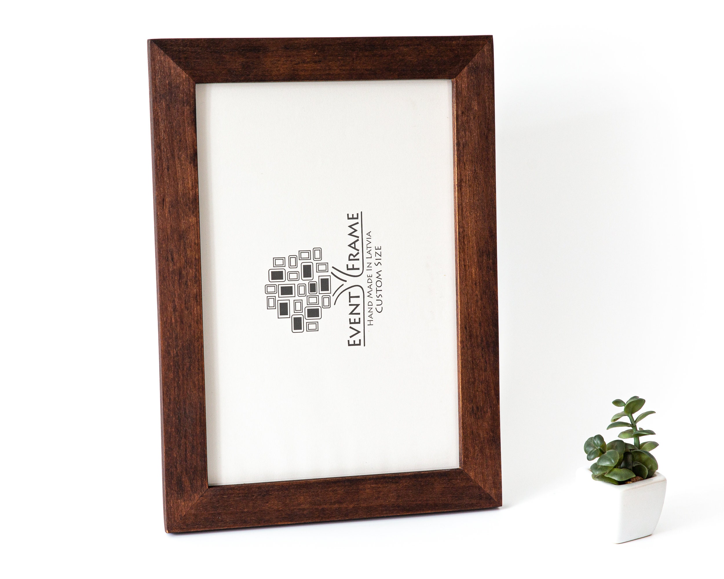 Custom Wooden Picture Frame Birch Hardwood Brown Walnut Etsy Australia