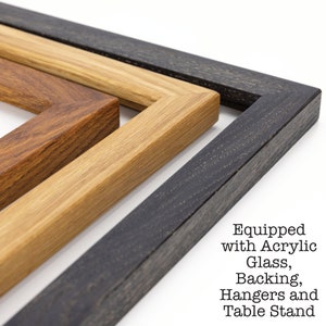 Handmade Oak Picture Frame: Modern Minimalist Style, Custom Size