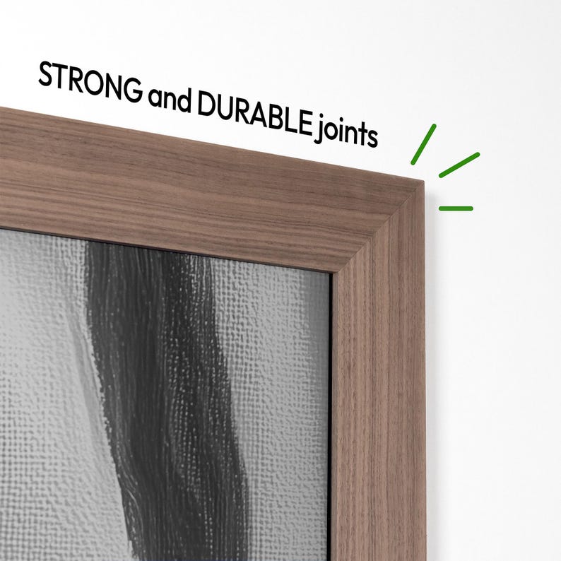 tv frame strong and durable joints, high quality tv bezel for Samsung The Frame tvs and TCL NXTFrame frames, custom made tv frames, natural wood veneer tv cover, black and white tv art, halloween tv art