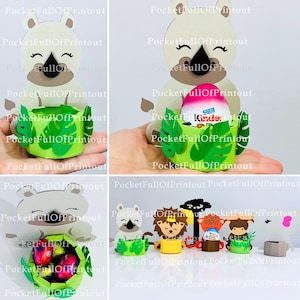 Modello SVG digitale porta cioccolato pasquale Rhino - compatibile con Cricut Joy