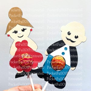Digitale Vorlage für Mann und Frau Lollipop Halter - Cricut JOY kompatibel