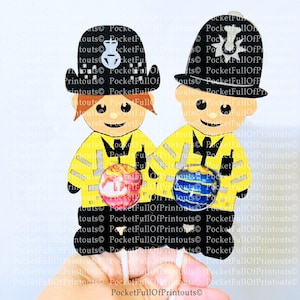 Modèle SVG numérique - Modèles de porte-sucette Chapeau de police Bobby - Compatible Cricut JOY