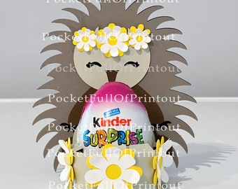 DIGITAL SVG Template - Spring Woodland Porcupine/Echidna chocolate holder templates to fit 5 types of chocolate