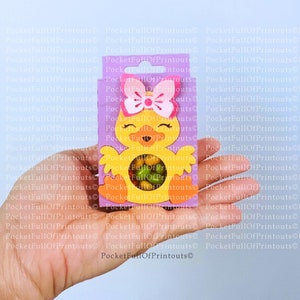 Duck Tic Tac candy box digital  SVG template (NOT for JOY Machine) includes text, box template and duckling template