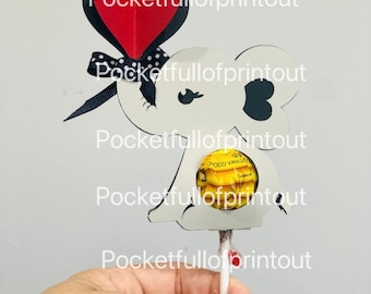 Elephant Lolli holder Digital template