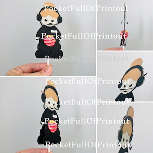 Trabalhadora de call center (FÊMEA) Porta pirulito Modelo digital - compatível com Cricut JOY
