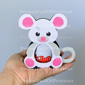 Modello porta cioccolatini a sorpresa Mouse Kinder per Cricut JOY