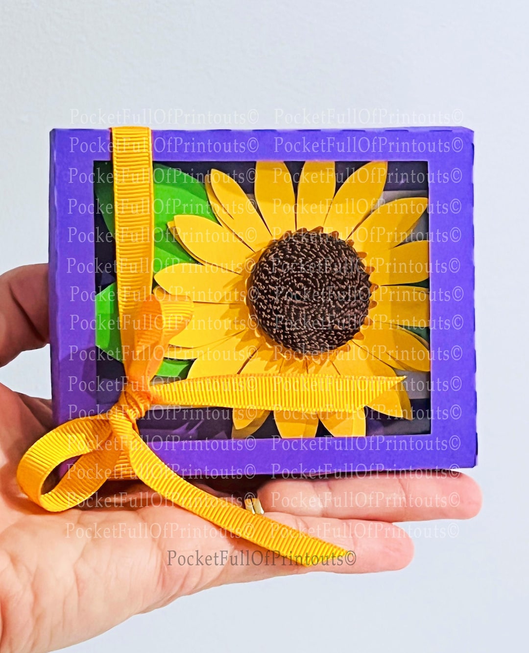 Digital Templates for Sunflower Gift Card Holder With Window Etsy