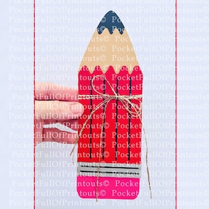 Pencil Gift card holder - Digital SVG Template - teacher gift card holder