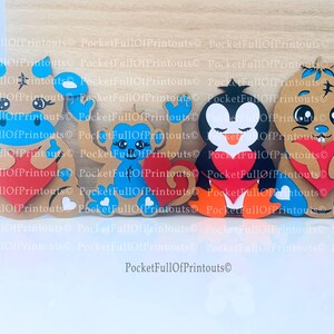 Plantillas digitales - Paquete de amigos de cartas de amor de San Valentín - Tarjeta en capas CRAFT- Cricut JOY Compatible