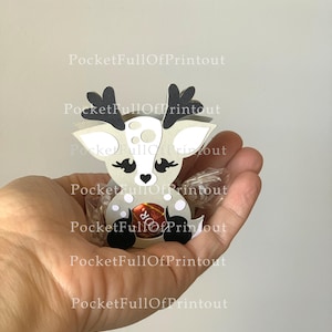 Deer LINDT chocolate holder digital template SVG also available at www.pocketfullofprintouts.com